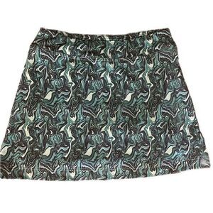 Oxford Golf Skort - XS green print , polyester spandex, like new